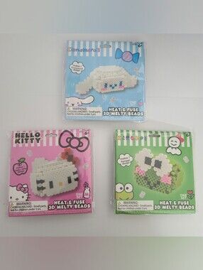 Sanrio Heat & Fuse 3D Melty Beads Set - CINNAMOROLL KEROPPI HELLO KITTY